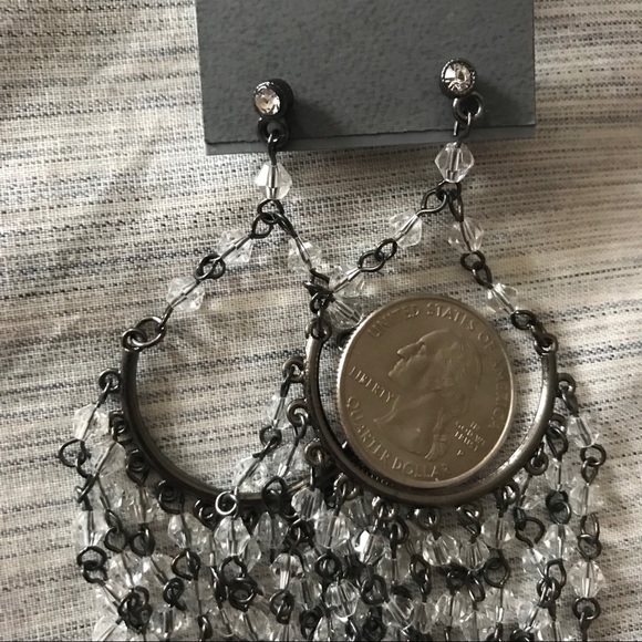 NWT Express silver earrings - Picture 3 of 3